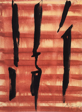 O.T. 1995, Acryl auf Papier, 44 x 60 cm