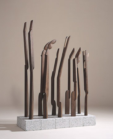 Prozessionszug, 10 Figuren Gusseisen-Granit, 1993